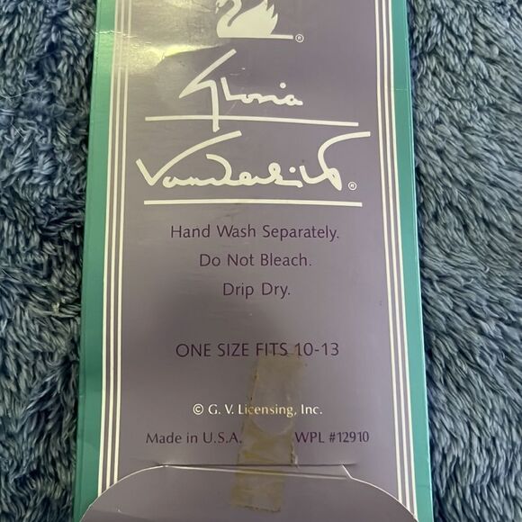 Vintage Gloria Vanderbilt Sheer Knee HI’s Black One Size - Picture 5 of 5